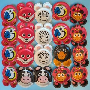 HEFTY Zoo Pals Paper Plates Rare 2002 Designs Unused Lot Of 20